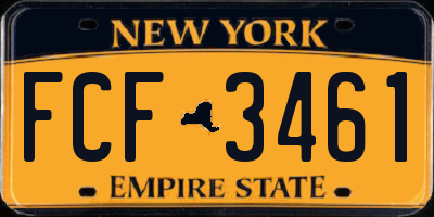 NY license plate FCF3461
