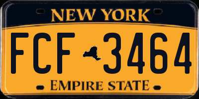 NY license plate FCF3464