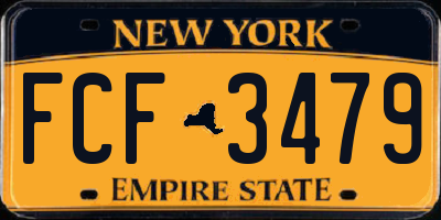 NY license plate FCF3479