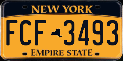 NY license plate FCF3493