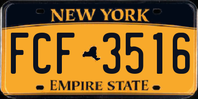 NY license plate FCF3516
