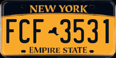 NY license plate FCF3531