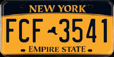 NY license plate FCF3541