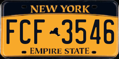 NY license plate FCF3546