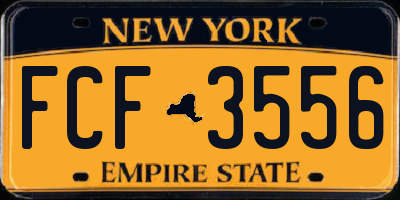 NY license plate FCF3556