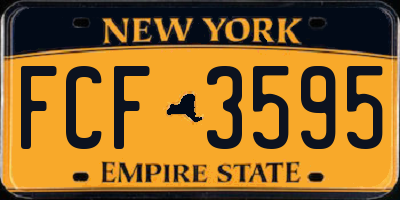 NY license plate FCF3595