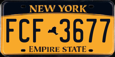 NY license plate FCF3677