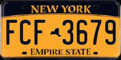 NY license plate FCF3679