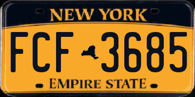 NY license plate FCF3685