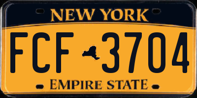 NY license plate FCF3704