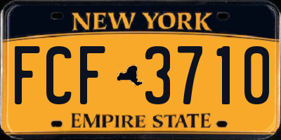 NY license plate FCF3710
