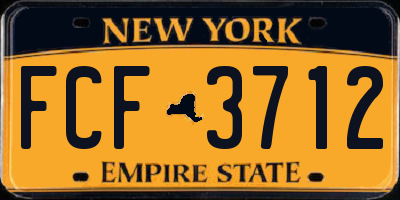 NY license plate FCF3712