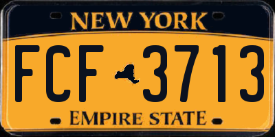 NY license plate FCF3713