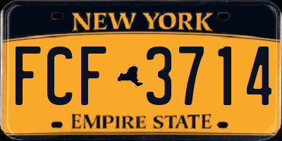 NY license plate FCF3714