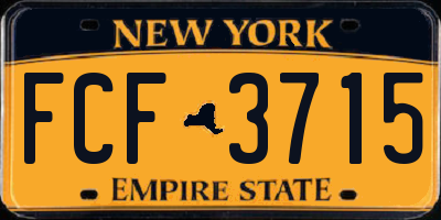 NY license plate FCF3715