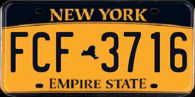 NY license plate FCF3716