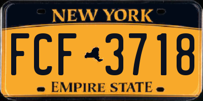 NY license plate FCF3718