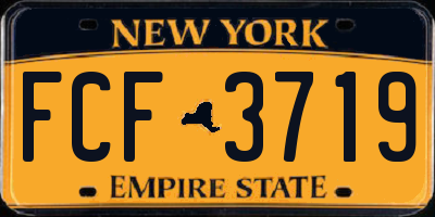 NY license plate FCF3719