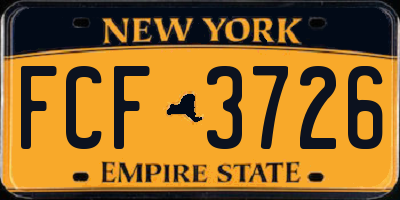 NY license plate FCF3726