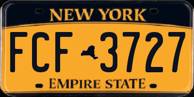 NY license plate FCF3727