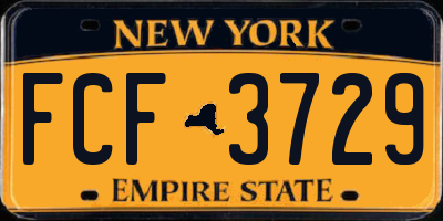 NY license plate FCF3729
