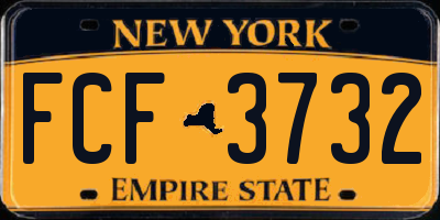 NY license plate FCF3732