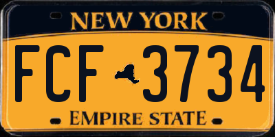 NY license plate FCF3734