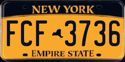 NY license plate FCF3736