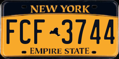 NY license plate FCF3744