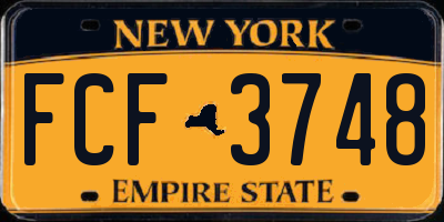 NY license plate FCF3748