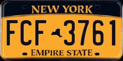 NY license plate FCF3761