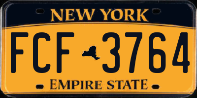 NY license plate FCF3764
