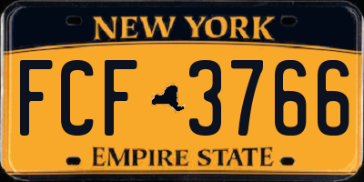 NY license plate FCF3766