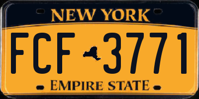NY license plate FCF3771