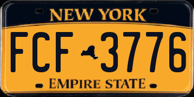 NY license plate FCF3776
