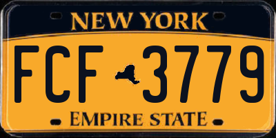 NY license plate FCF3779