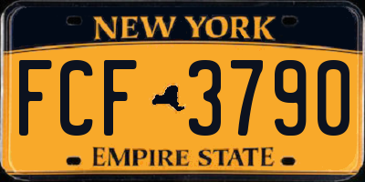 NY license plate FCF3790
