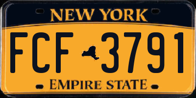 NY license plate FCF3791