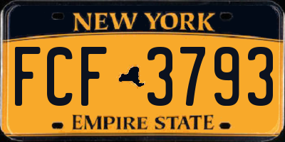 NY license plate FCF3793