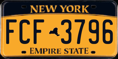 NY license plate FCF3796