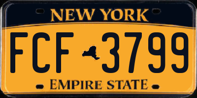 NY license plate FCF3799