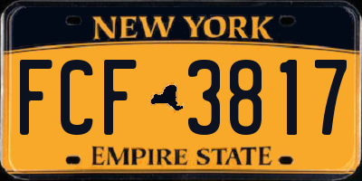 NY license plate FCF3817