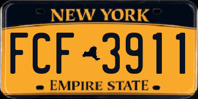 NY license plate FCF3911