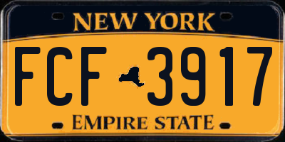 NY license plate FCF3917