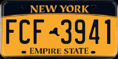 NY license plate FCF3941