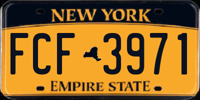 NY license plate FCF3971