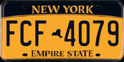 NY license plate FCF4079