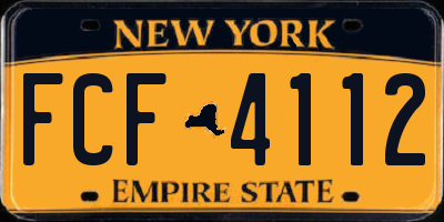 NY license plate FCF4112