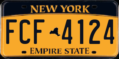 NY license plate FCF4124