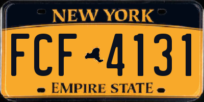 NY license plate FCF4131
